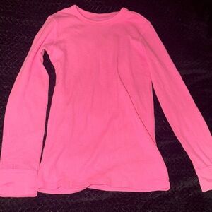Girls' Long Sleeve Thermal Top - Pink